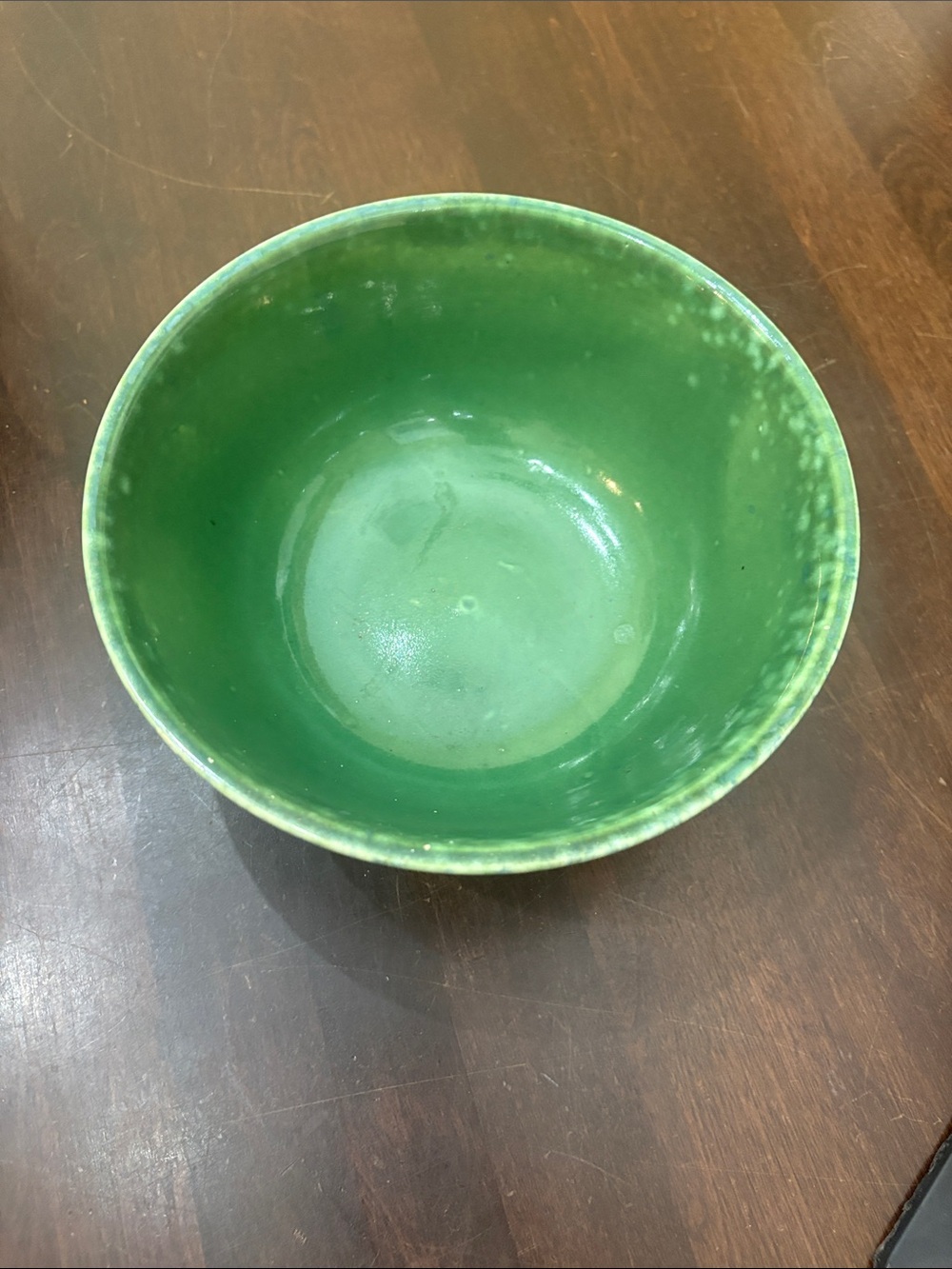 Vintage Haeger USA Green Textured Pottery Bowl Planter Mid Century MCM - Picture 6 of 6